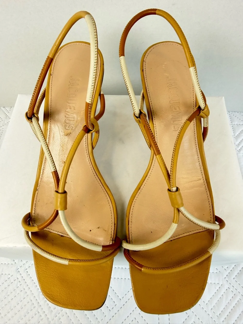 Jacquemus Les Sandales Olbia Leather Slingback Sandals Size 40 - Picture 2 of 16